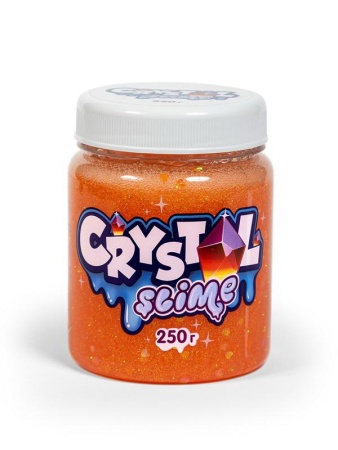 игрушка тм «slime» crystal slime, апельсиновый, 250г