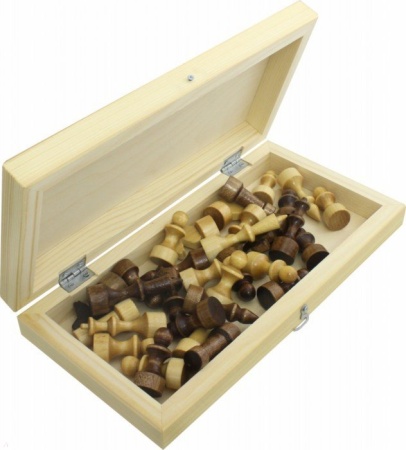 настигра шахматы деревянные обиходные лакированные в комплекте с доской (295х145 мм) (арт. ин-8056)