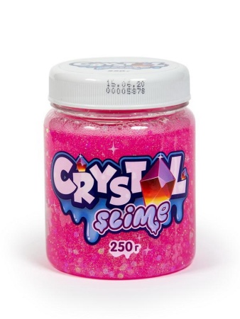 игрушка тм «slime» crystal slime, розовый, 250г