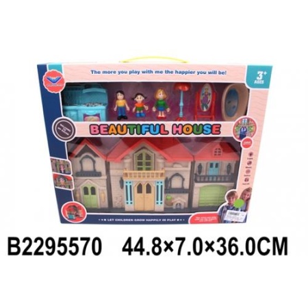 дом для кукол (свет, звук, с фигурками и мебелью, цвет в ассорт., в коробке, от 3 лет) b2295570, (hu