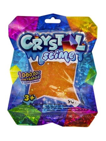игрушка тм «slime» crystal slime, апельсиновый, 90 г