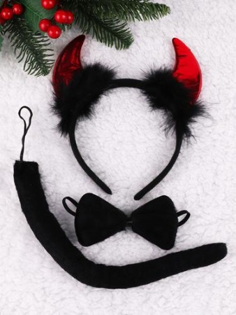 карнавальный набор дьявол (ободок с рожками, галстук-бабочка, хвост) крк-9890, (ооо ""миленд"")